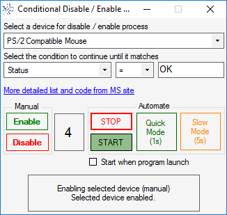 Enable device - Manually